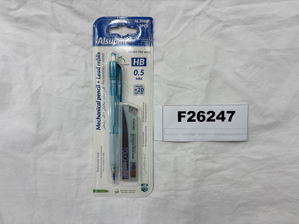 0,5 mm lyijytäytekynä + lyijyt 20 kpl