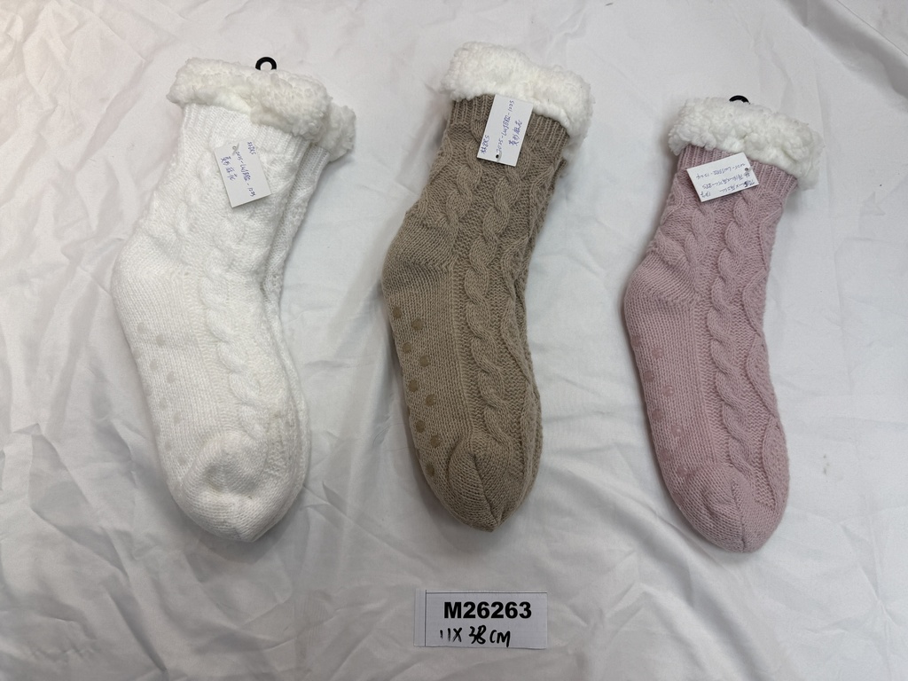 Polyesteri palmikko pehmosukka non-slip 37-41 ( 11x38cm ) 1par/pkt.