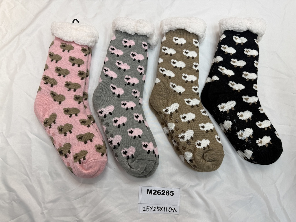 Akryyli lammas pehmosukka non-slip 37-41 ( 11x25cm ) 1par/pkt.