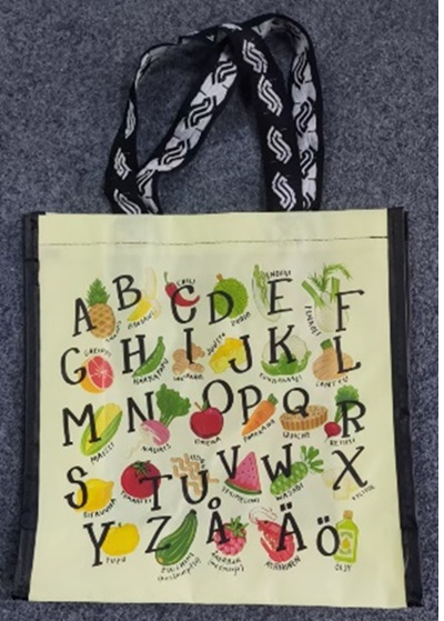 PERUTTU! UUSI KOKO! Kestokassi mini kuvalla ( Ilman kauppiaan logoa ) 26x26+10cm