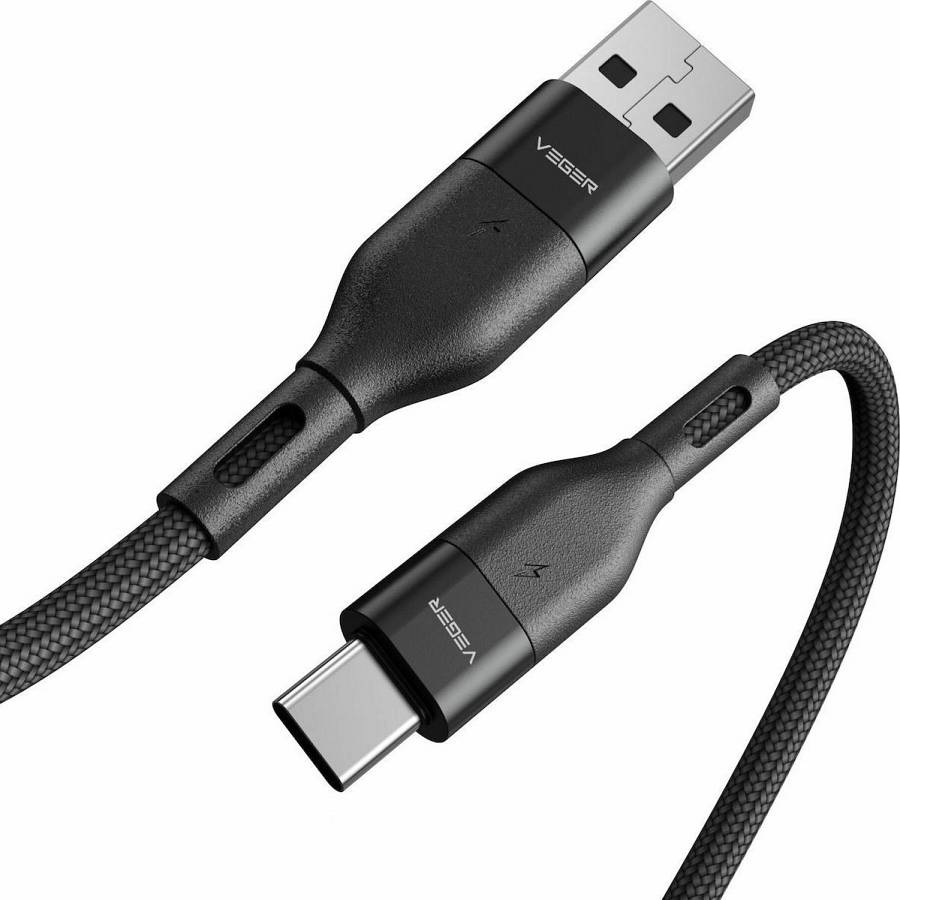 Veger Punottu Kaapeli USB A-C 5V5A 1,2M