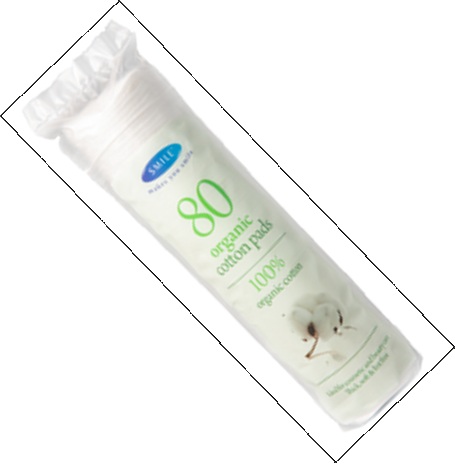 Smile organic vanulappu pyöreä 80kpl/pkt.