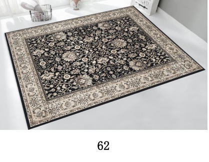 Polyesterimatto, itämainen kuvio, 50x80cm, tumma/musta-beige sävyinen 