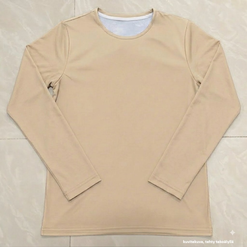 Naisten pitkähihainen t-paita beige