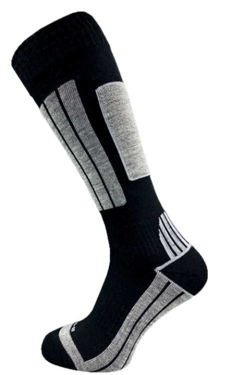 Hiihtosukka unisex coolmax 1par/pkt. 43-46, musta, stock 
