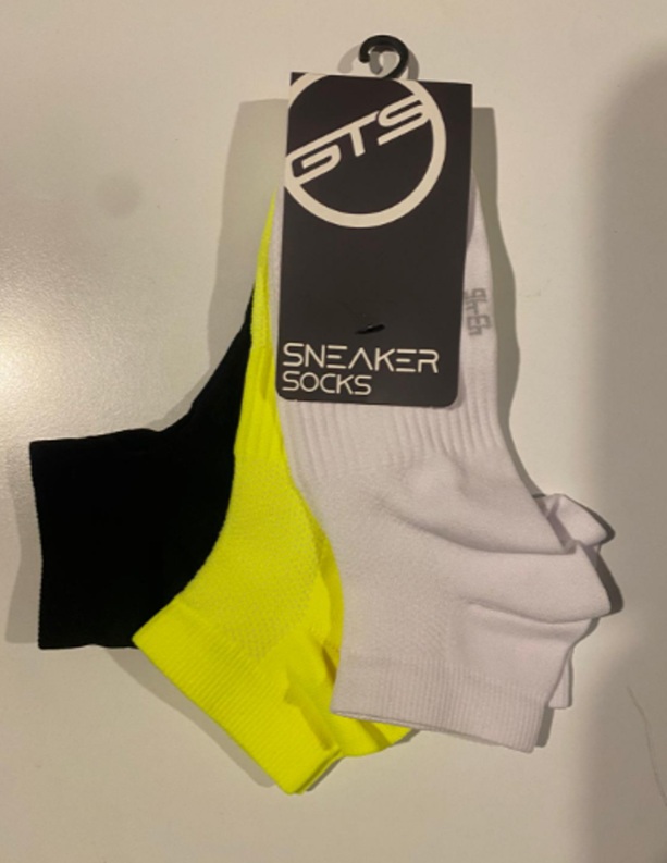GTS Sneakersukka 3par/pkt. 43-46, värilaj/pkt. Stock 