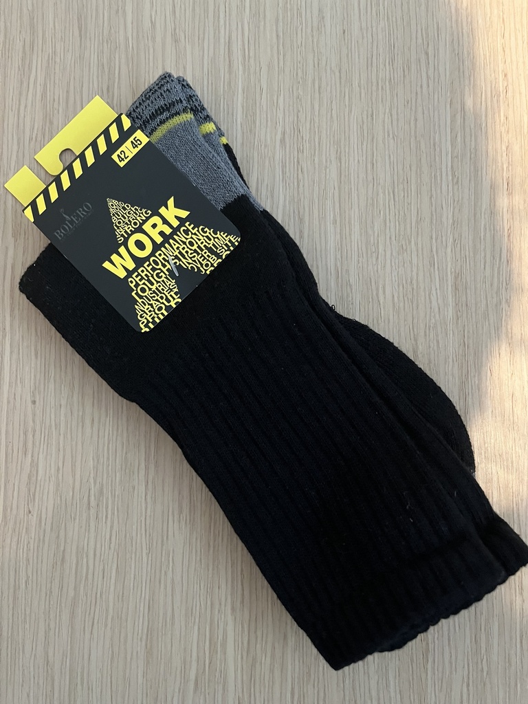 Work puuvilla-polyesterisukka 1par/pkt. 40-42, musta, stock  