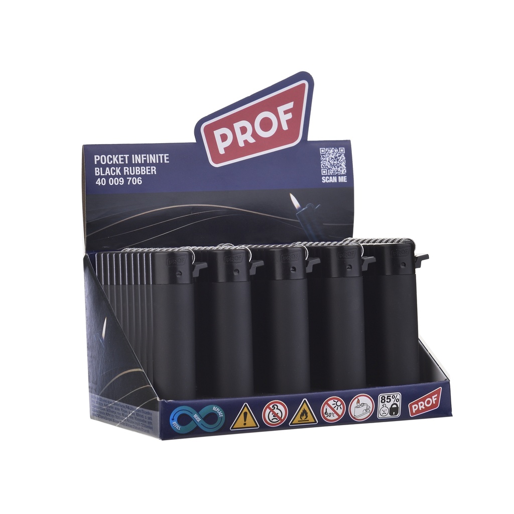 UUTUUS! Sytytin PROF BLACK RUBBER REFIL ROUND FLINT