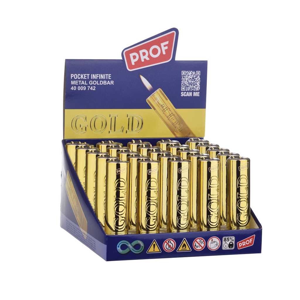 UUTUUS! Sytytin PROF METAL GOLDBAR REFIL ROUND FLINT