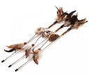 Kissanlelu/teaseri hiiri + höyhenet 46cm