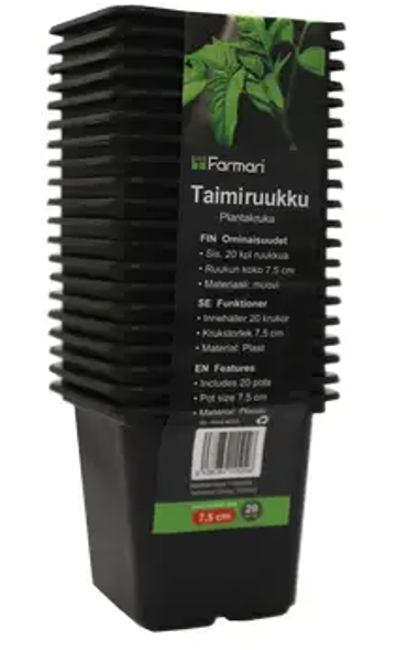 Taimiruukku 7,5 cm 20kpl. ME 100/SP 20