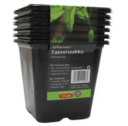 Taimiruukku 11 cm 12kpl. ME 100/ SP 20