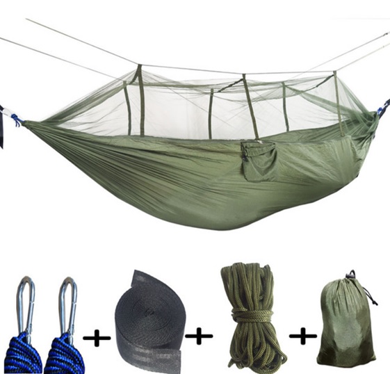 Riippumatto hyttysverkolla 1-2henkilölle, 260x140cm, 670g