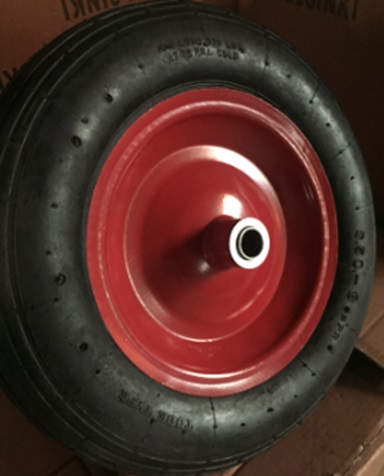 Kottikärrynpyörä. Koko: 14" x 3.50 - 8. Kuulalaakeroitu metallivanne.
