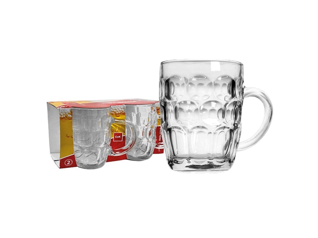 Kahvallinen oluttuoppi, 2 kpl/ setti. Vetoisuus 56cl.