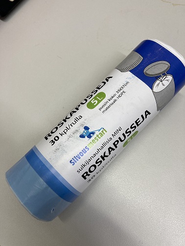 Roskakassi MINI sulkijanauhalla 5l, 30pss/rll