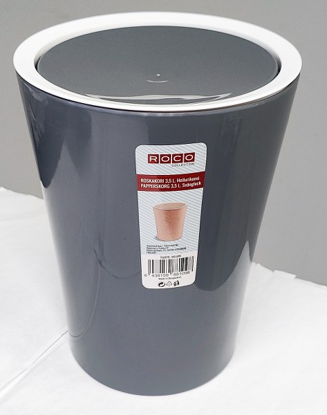 Roskakori heilurikannella, 3,5L, valko/ harmaa kuten kuvassa.
