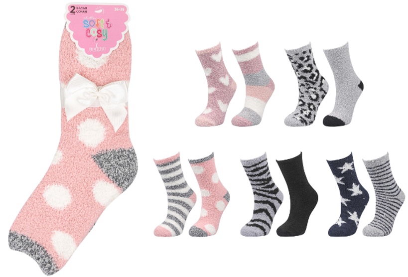 Naisten super-soft, pehmo- pörrö kotisukka 2par/pkt. 36-38