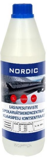 Tuulilasinpesuneste 1L -96C 1:3 4L Käyttövalmista -12C, ME15, lavalla 540 kpl
