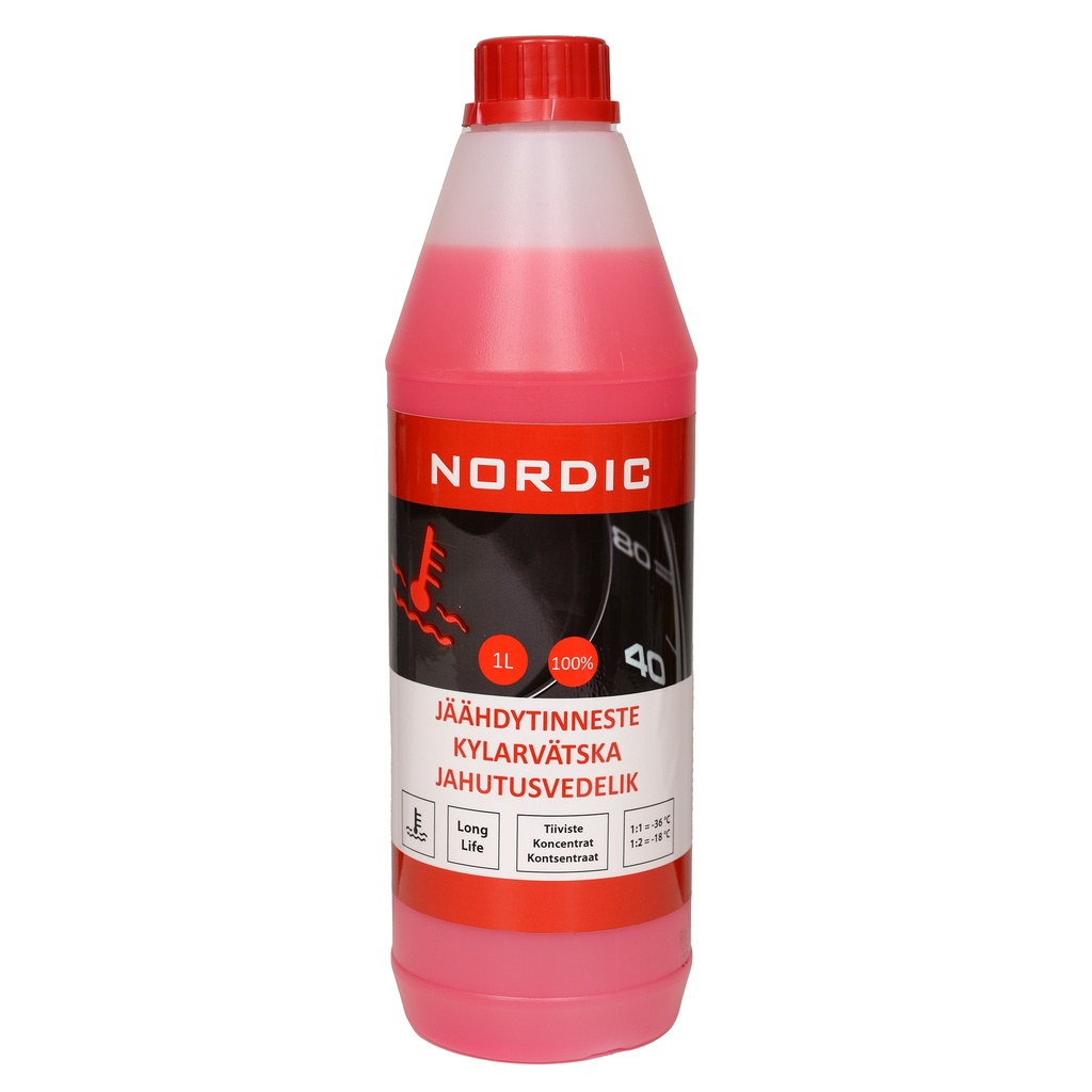 Jäähdytysneste RED longlife 1 L. MYYNTIERÄ 15 kpl min. 4 ME
