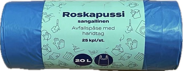 UUTUUS! Roskakassi 20l, 25kpl/rll, sininen
