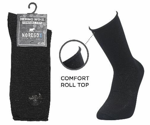 Merinovilla light  ROLL-TOP sukka ( kiristämätön ) 36-38
