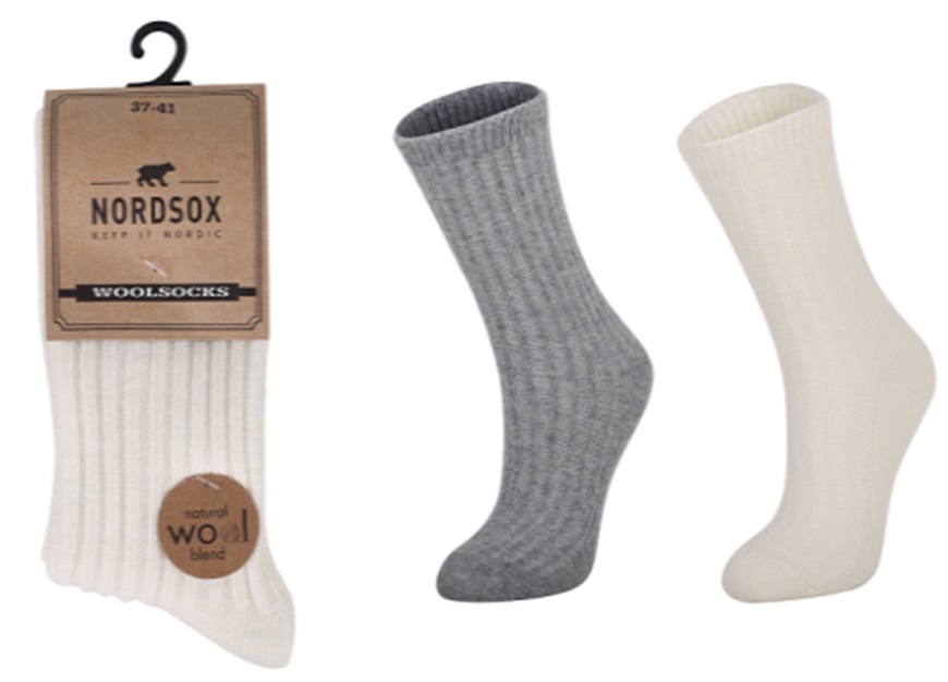 Alpakka lounge-wear villasukka 39-42, 2par/pkt. 