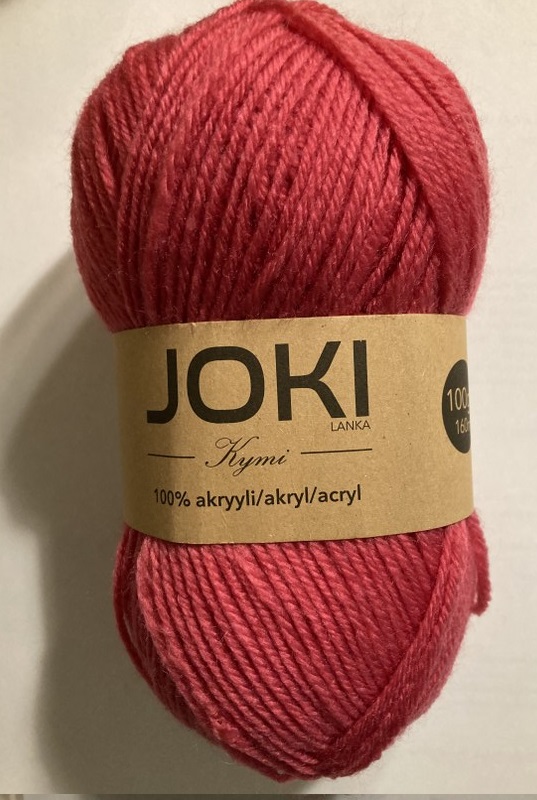 Akryylilanka 100g, VADELMANPUNAINEN