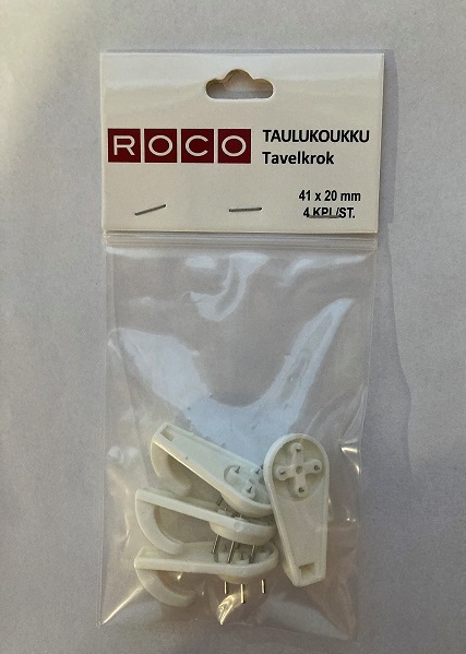 Taulukoukku 15 mm x 25 mm 8 kpl, valkoinen