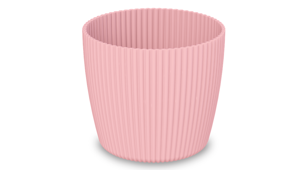Muoviruukku Wave Pot 18x18h - vaalea roosa