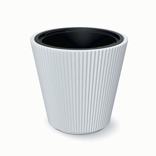 Muoviruukku Milly Ø23,8 cm valkoinen