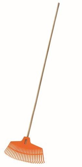 Muoviharava puuvarrella, varsi 150cm