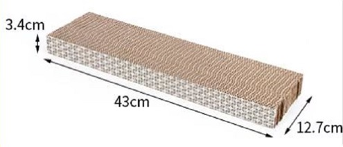 Kissan raapimisalusta pahvia 43x12,7x3,4cm