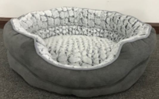 Lemmikkipeti sherpa pyöreä, reunoilla 55x45x21cm 