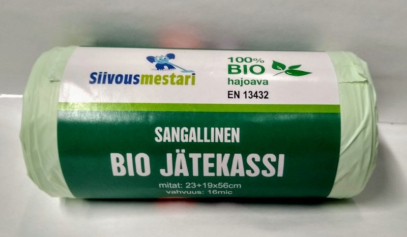 SIISTI Bio jätekassi sangoilla 20litraa, 30kpl/rll