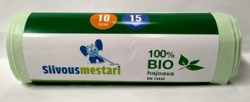 SIISTI Bio jätepussi 10litraa, 15kpl/rll