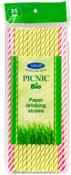 Smile paperipilli 25kpl, halk. 6mm, vihreä/punainen