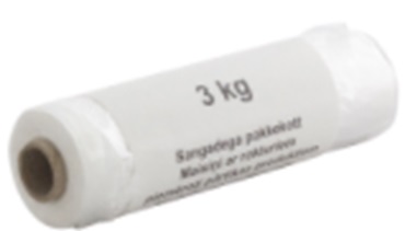 HDPE-Henkselikassi, sidonta kahvoilla 3kg, 210+130x370, 200kpl/rll. Soveltuu elintarvikekäyttöön