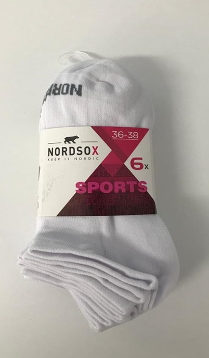 Sneaker sporttisukka, adidas-style  6par/pkt. 39-41