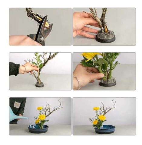Ikebana KENZAN kukkasiili XL, halk.  6 cm, 260g, 91 teräspiikkiä. EI SP