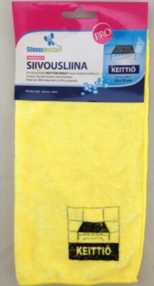 Siivousmestari PRO mikrokuituliina keittiö 30x30cm
