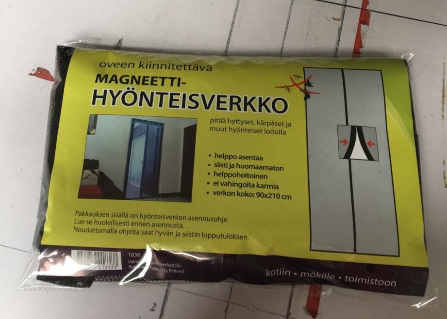 Hyönteisoviverkko 90x210mm, 9xmagneetti sulkijat/napit