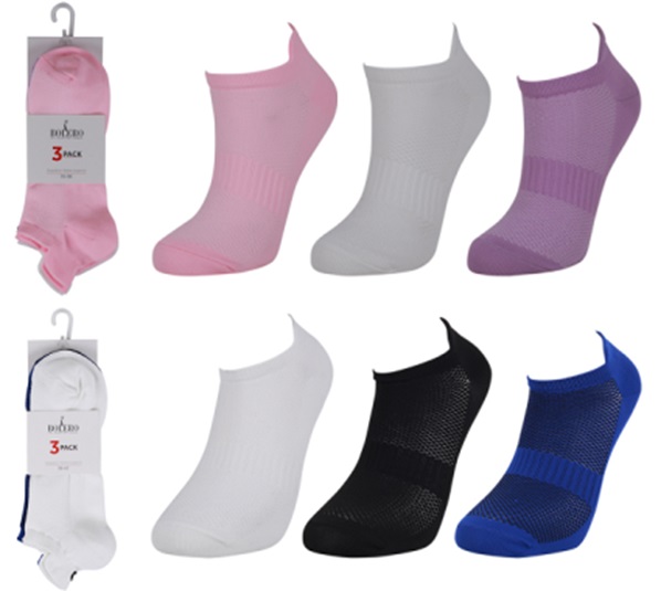 Sporttisukka mikrosneaker 3par/pkt,  37-41, saiturinpörssi
