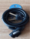 Lukko 12x1500mm, musta mattapinta lukossa, 2xavaimet, lukkopesässä avaimenreijän suojus, SP20