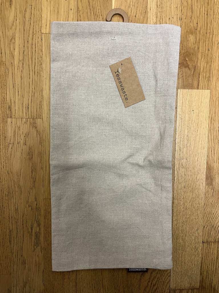 Kierrätyspuuvilla yksivärinen tyynynpäällinen vetoketjulla 45x45cm, pellava, 75% kierrätyspuuvilla, 25% polyesteri