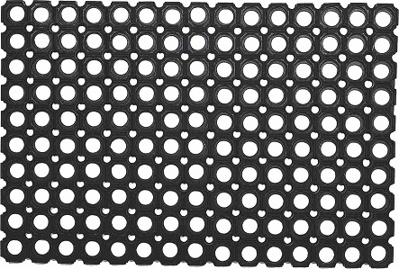 Kumimatto Compos perusreikä 40x80x1,6cm, musta