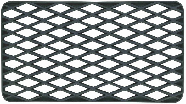 UUTUUS! Kumimatto Zerbino Rombo 35x60x0,8cm, musta 