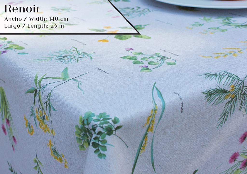 FIBRATEX Pöytäliina / kernikangas lev 140cm, 25m/rulla, Renoir