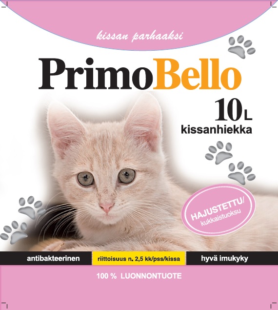 Primo Bello tuoksu ( Kukkien tuoksu ) silica gel kissanhiekka 10L