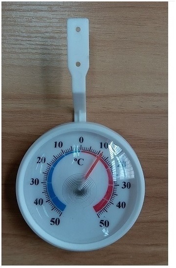 Ulkolämpömittari pyöreä, halk 75mm